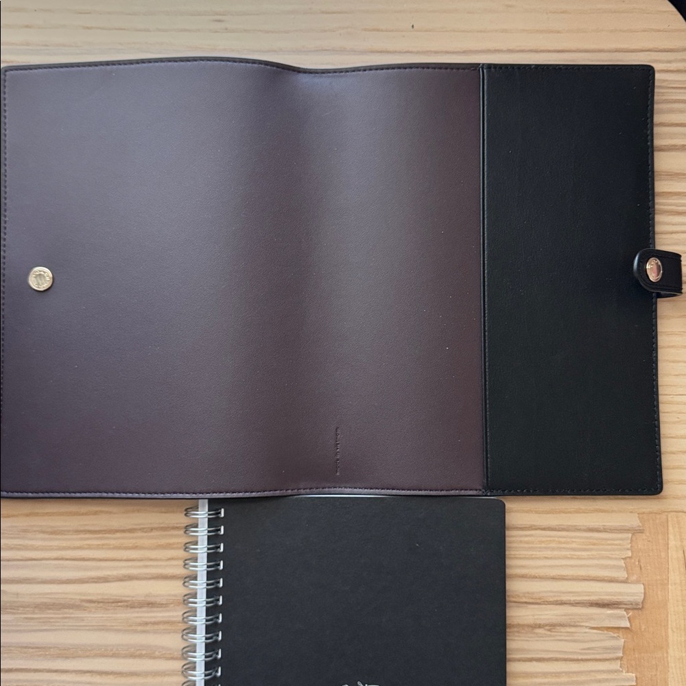 Coach Signature Canvas Notebook Cover Brown Black Monogram with Notebook - Picture 5 of 7